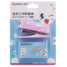 Comix high-quality cat shape mini children use plastic stapler set